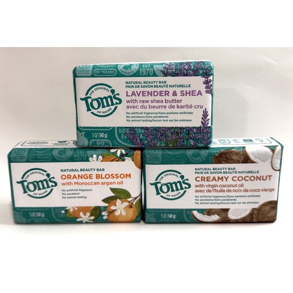 Tom's The Original of Maine Natural Beauty Bar Soap 3 Pack Variety